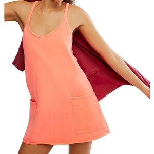 FP Movement Hot Shot V-Neck Sleeveless Patch Pocket Mini Dress